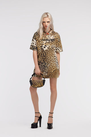 Roberto Cavalli-Jaguar Skin print dress