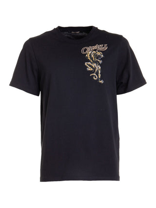 Roberto Cavalli Crewneck cotton T-shirt with logo