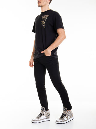 Roberto Cavalli Crewneck cotton T-shirt with logo