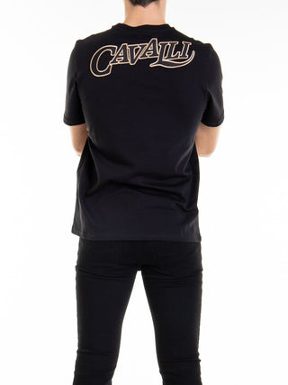 Roberto Cavalli Crewneck cotton T-shirt with logo