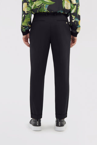 Roberto Cavalli-Tailored slim pants with fang