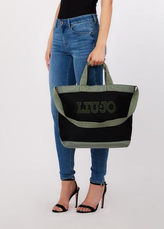 LIU JO Matte nylon tote bag