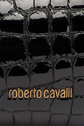 Roberto Cavalli Crocodile-Print Hobo Bag