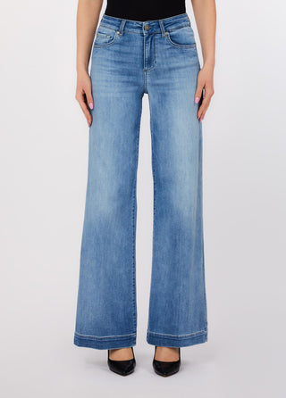 LIU JO Flared jeans with rhinestones