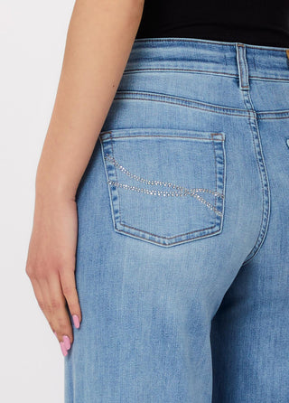 LIU JO Flared jeans with rhinestones