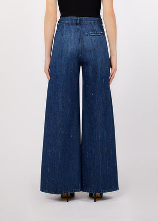 LIU JO Flared jeans with rhinestones