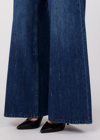 LIU JO Flared jeans with rhinestones