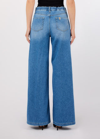 LIU JO button-detail wide-leg trousers