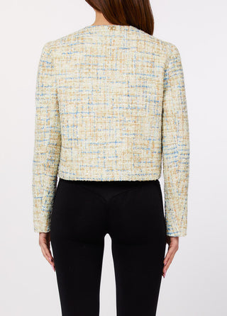 LIU JO Bouclé jacket with denim details