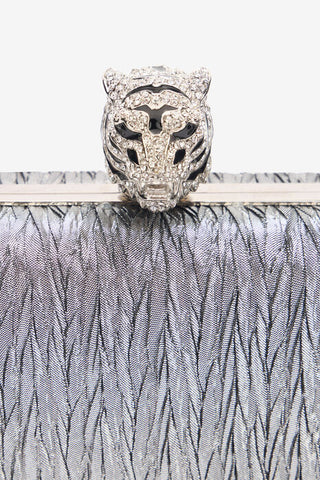 Roberto Cavalli Clutch with tiger fastening