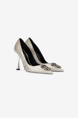 Roberto Cavalli Pumps With Mirror Snake Monogram