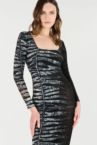 Roberto Cavalli Dress With Tiger Skin And Zebra Motif