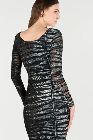 Roberto Cavalli Dress With Tiger Skin And Zebra Motif