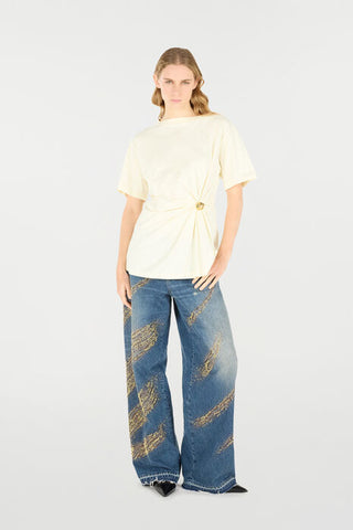 Roberto Cavalli T-Shirt with Jewel Tiger Head