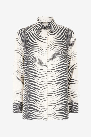 Roberto Cavalli Zebra-Print Silk Shirt
