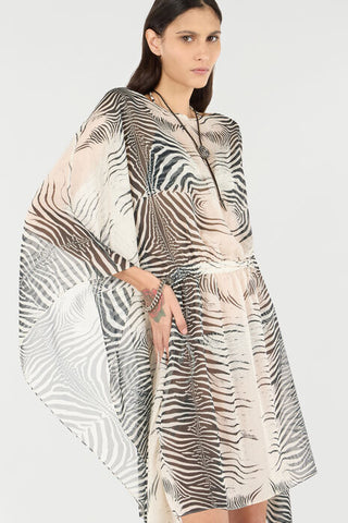 Roberto Cavalli Zebra-Print Caftan
