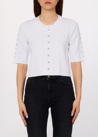 LIU JO Knit top with studs