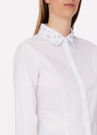 LIU JO Shirt with jewel embroidery