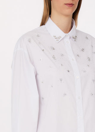 LIU JO Shirt dress with bejewelled embellishment