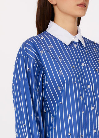 LIU JO Shirt dress with bejewelled embellishment