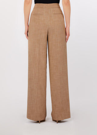 LIU JO Mélange fabric palazzo trousers