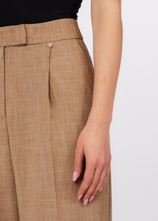 LIU JO Mélange fabric palazzo trousers