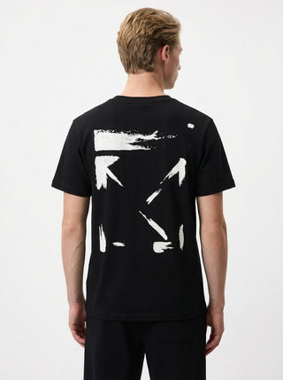 OFF WHITE T-SHIRT BRUSH ARROW SLIM