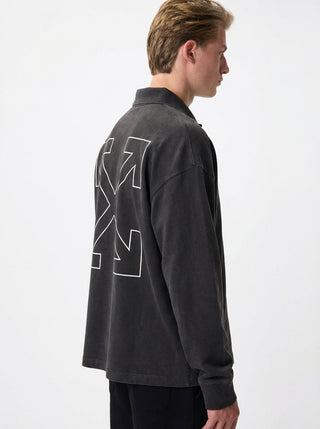OFF WHITE OUTLINE ARROW FLEECE POLO
