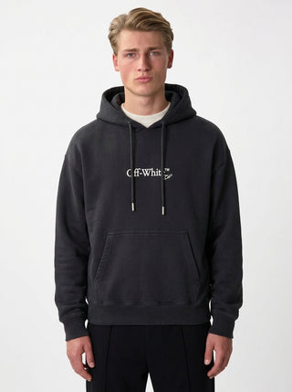 OFF WHITE SCRIBBLE ARR SKATE HOODIE BLACK