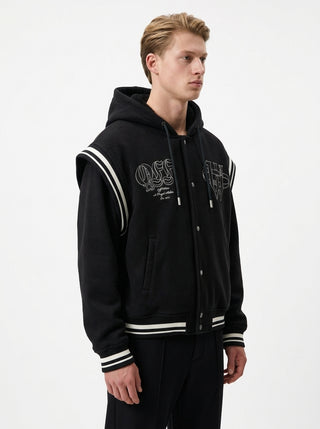 OFF WHITE GOTHIC OW FLEECE VARSITY HOOD