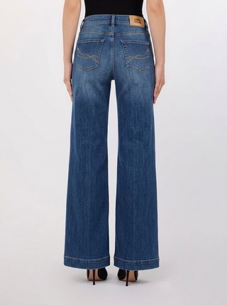 LIU JO Flared jeans with rhinestones