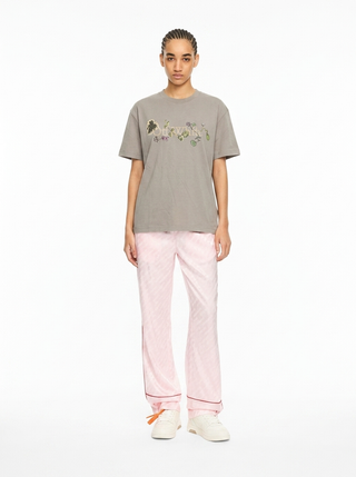 OFF WHITE BOOKISH LEAVES REG TEE