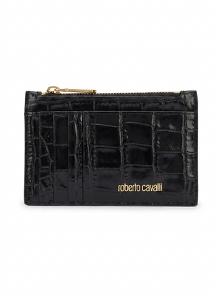 Roberto Cavalli Cardholder with crocodile print
