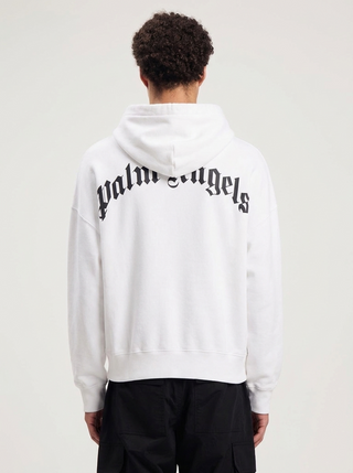 PALM ANGELS logo-print cotton hoodie