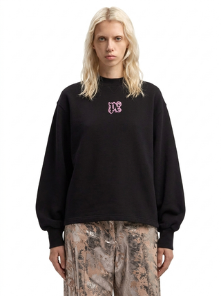 PALM ANGELS logo detail mock-neck sweatshirt